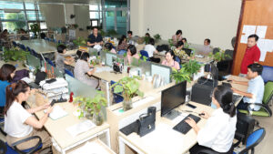 Một buổi làm việc tại Phòng Thời sự - Chính trị